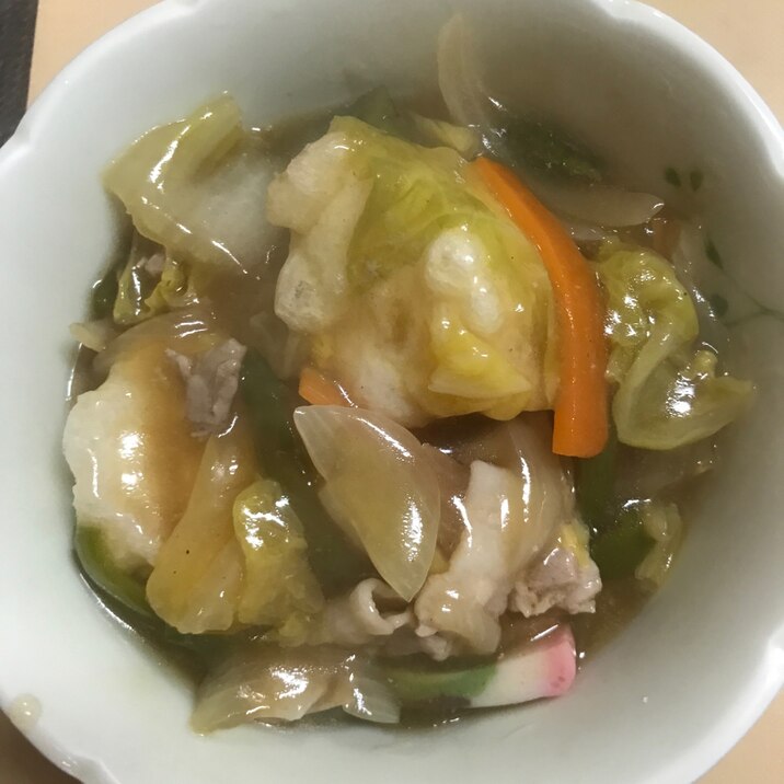 揚げ餅の野菜あんかけ